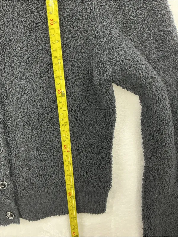 St. John Black Button-Front Knit Cardigan 1022 - Image 6