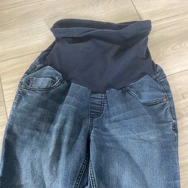 Motherhood Maternity Womens Blue Denim Over The Belly Skinny‎ Jeans Size Small - Image 2