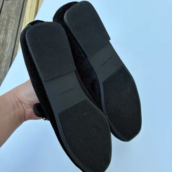 Juicy Couture Black Velvet Bijoux Mary Jane Flats NWOT Womens 7.5 - Image 5