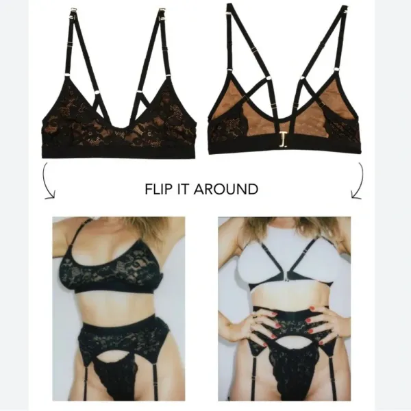 Revolve Free People We Are Hah‎ Black Guard Her Lace Bra Medium - Image 5