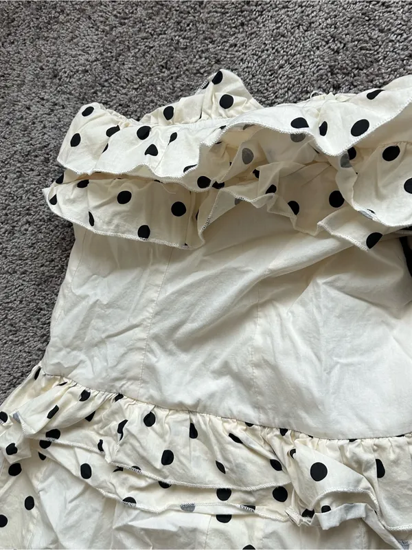 SHEIN White Maxi Dress with Black Polka Dots - Image 3