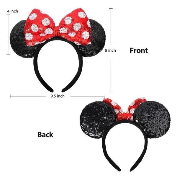 Disney NEW Mouse Ears Headbands Sequin Cosplay Costume Halloween - Image 2