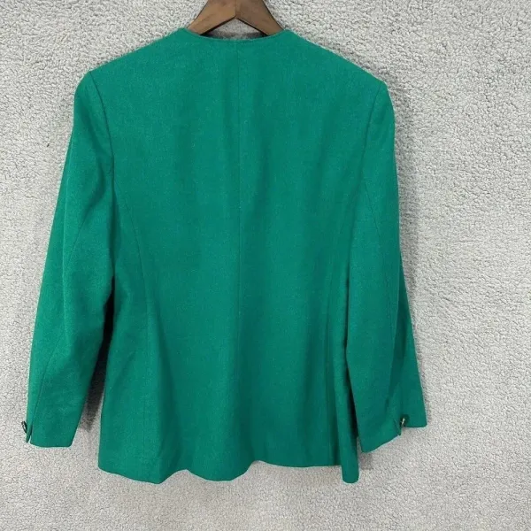 pendleton womens blazer 8 green three button‎ virgin wool career preppy vtg USA - Image 7
