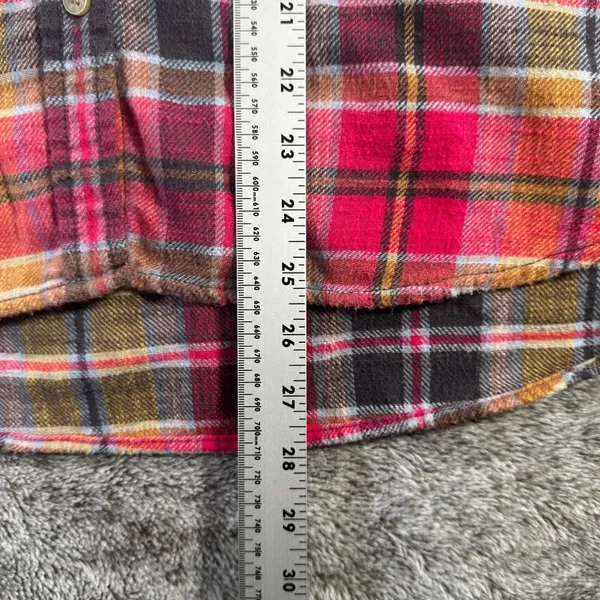 American Eagle Boyfriend Fit Button Up Flannel Sz S - Image 7