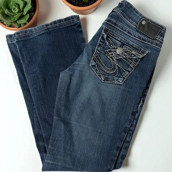 Silver Jeans Co. Suki Surplus Bootcut Jeans Dark Wash Women's‎ Size 28 - Image 3