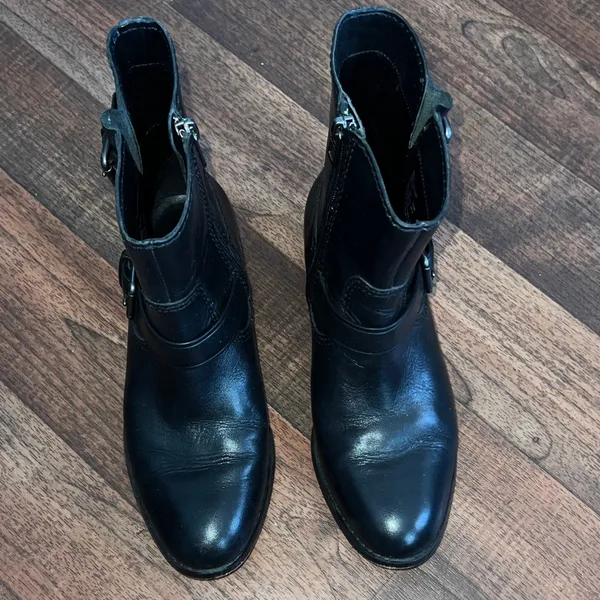 Coach Black Leather Moto Boots - Image 2