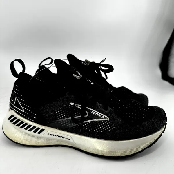 Brooks Levitate StealthFit GTS 5 Roading Running Shoes Black Gray White 6.5 - Image 3