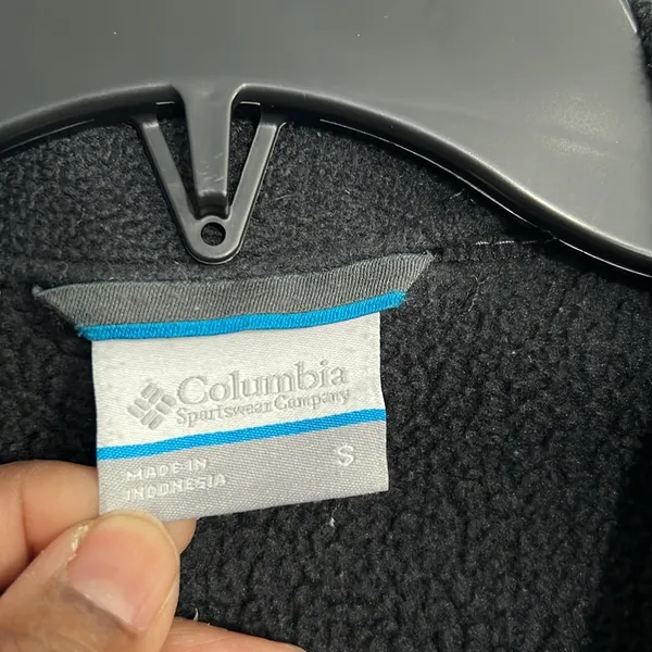 Columbia Full Zip Fleece Jacket - Size Small -  Black - Image 5