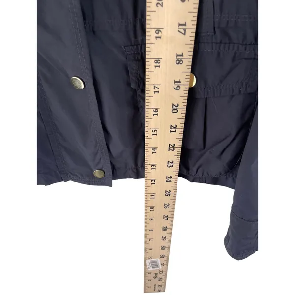 Zara Women's Size‎ XL Navy Blue Lightweight Parka Coat Jacket - Image 7