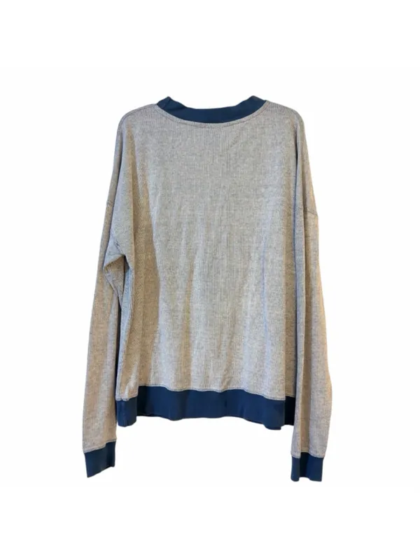 Champion Women's Teal & White Striped Long Sleeve Sweatshirt - Size XL - b13 - Image 2