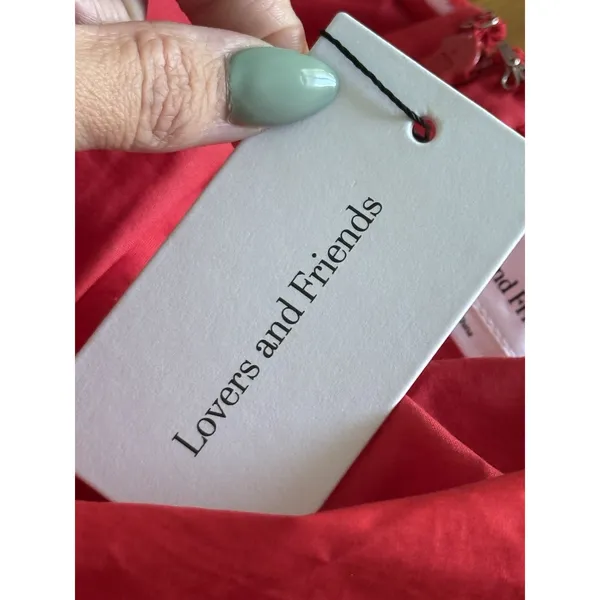 Lovers & Friends NWT Abigail Mini Dress XS Red $238 Bubble Skirt Strapless - Image 3