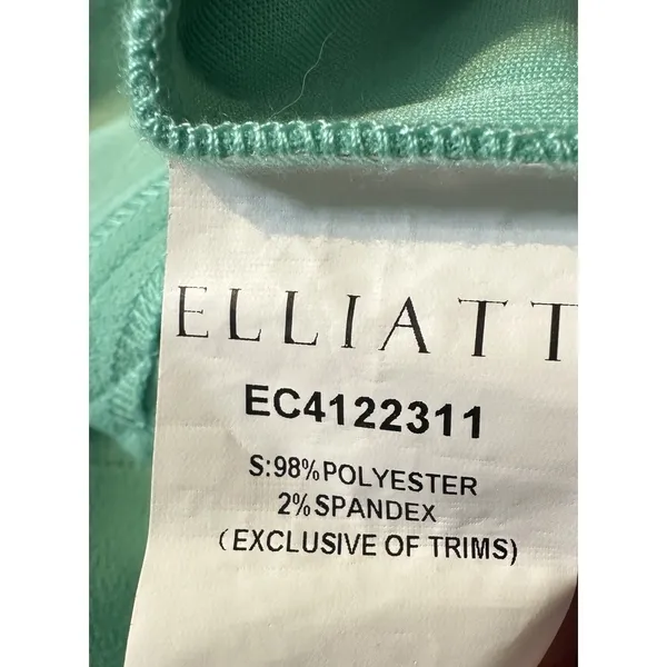 ELLIATT Small Mint Green Ruched Sleeveless Sheath Dress - Image 14