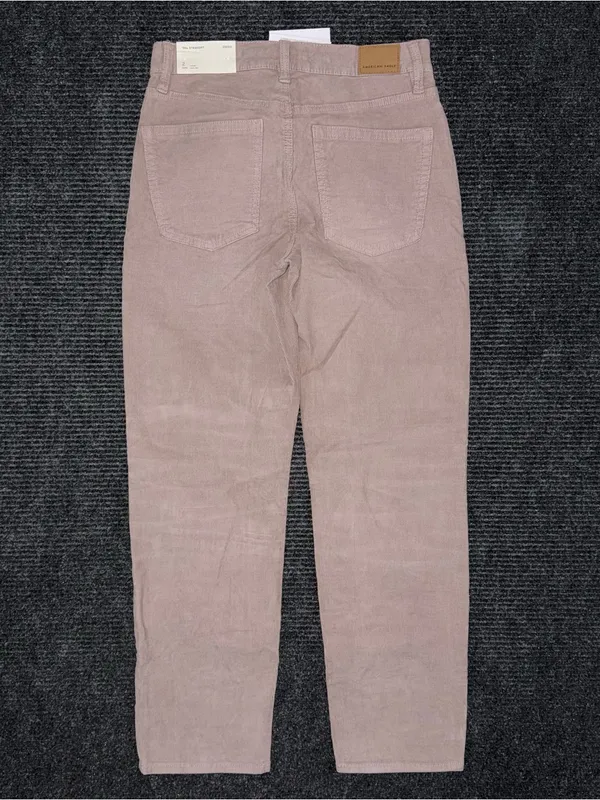 American Eagle NWT 90s Straight Dusty Rose Corduroy Pants Women’s Sz 2 SHORT - Image 2