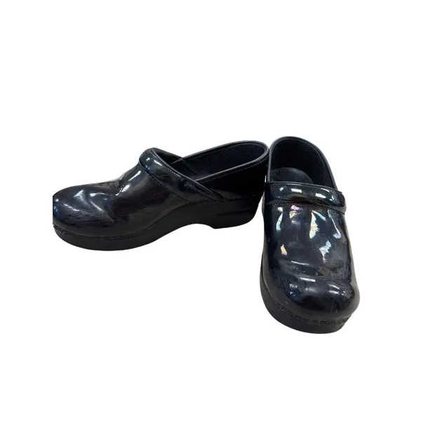 Dansko Womens Black Leather Clogs Shoes Size 8.5 SKU 7180 - Image 2