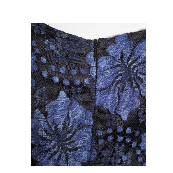 NWT Lulu's Molinetto Navy Blue Lace Ruffled Tiered Maxi Dress Size M - Image 12
