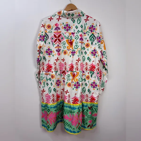 SHOP THE MINT All I Want White Abstract Tiered Dress size XL - Image 3