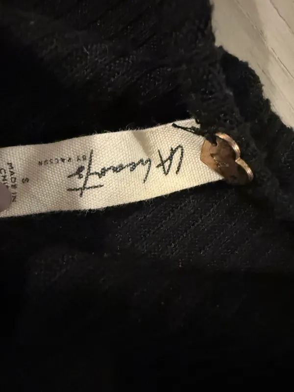 Black Ribbed LA Hearts Pacsun Cropped Longsleeve Women’s Small - Image 2