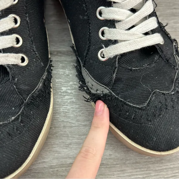 Golden Goose Mid Star Black High Top Skater Sneakers Streetwear Italian Size 37 - Image 9