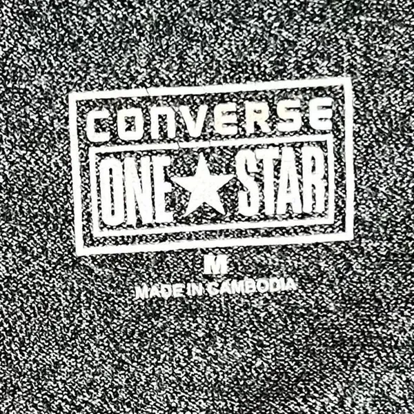 Converse One Star Dark Gray Jersey Top Long Sleeve Medium - Image 7