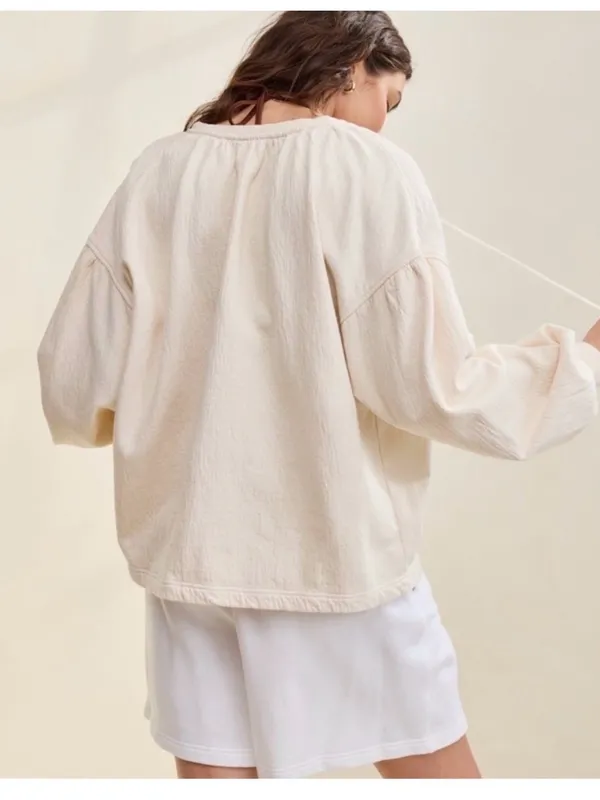 NWT Aerie Easy Street Sweatshirt plus size XXL ivory oversized - Image 2