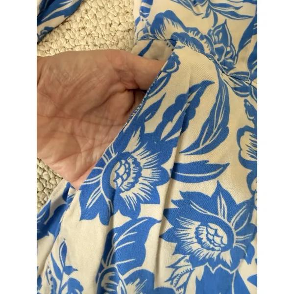 Cabi Athena Dress Blue Floral Coastal‎ Grandmillennial Topper Shirtdress XS - Image 8