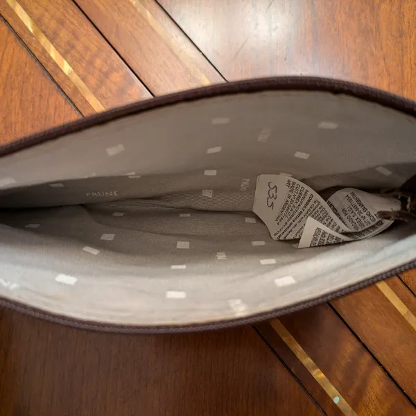 Prune Leather Wristlet Brown - Image 9