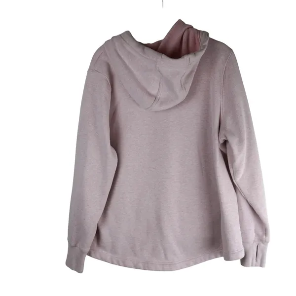 Athleta Womens Cozy Karma Pink‎ Quarter Zip Pink Fleece-Lined Hoodie Sz M - Image 4