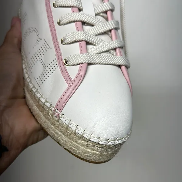 Coach Pink and White Leather Sneakers Never Wore (see photos) - Image 3
