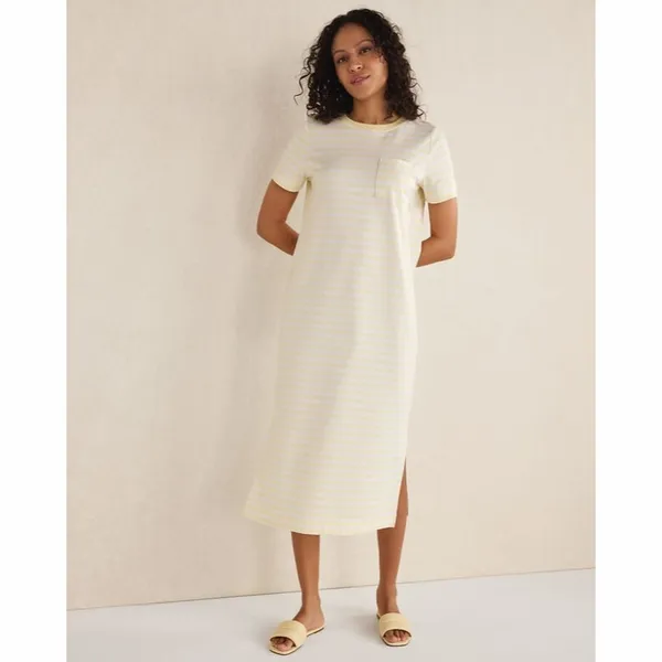 Haven Well Within Yellow Stripe Organic Cotton Stripe T Shirt Dress Size XL‎ - Image 2