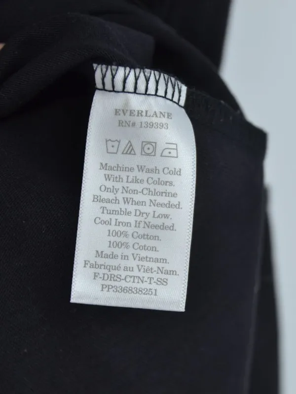 Everlane Cotton T-Shirt Dress Black M - Image 5