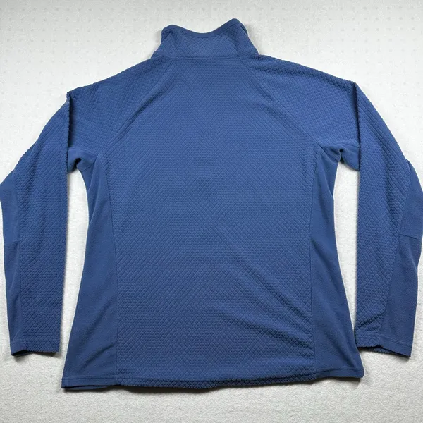 Columbia Fleece Pullover Quarter Zip Blue XL Textured Outdoor Jacket - Image 2