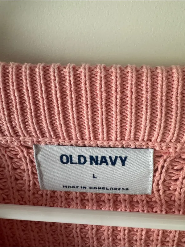NWT Old Navy Coral Pink Crewneck Sweater / B48 - Image 4