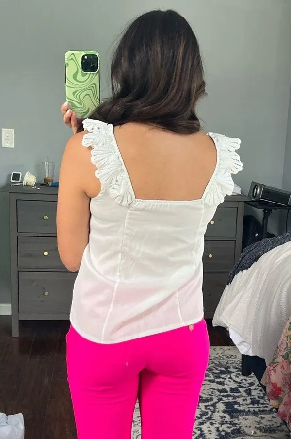 Lace White tank - Image 5