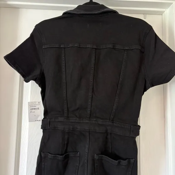 Good American Fit For Success Jumpsuit Black Stretch M One-Piece Utility Pockets - Image 8