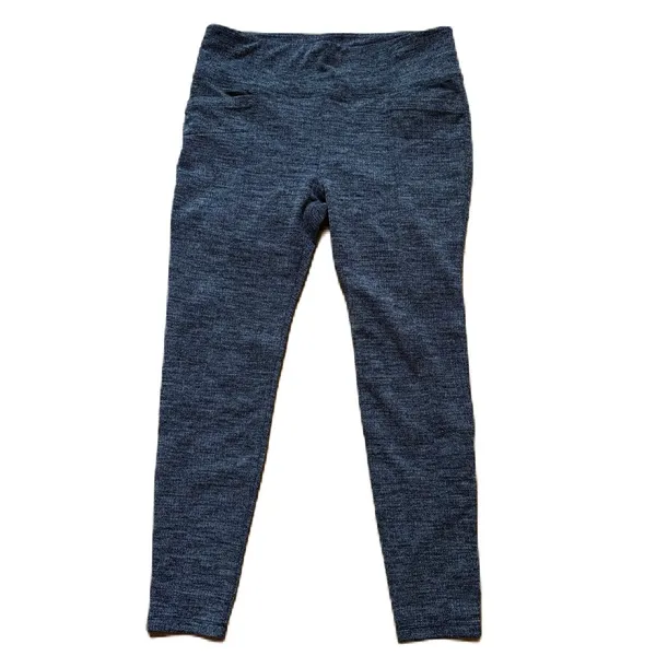 Athleta Herringbone Metro‎ High Rise Legging Size XL Pockets Black Tights 73371 - Image 5