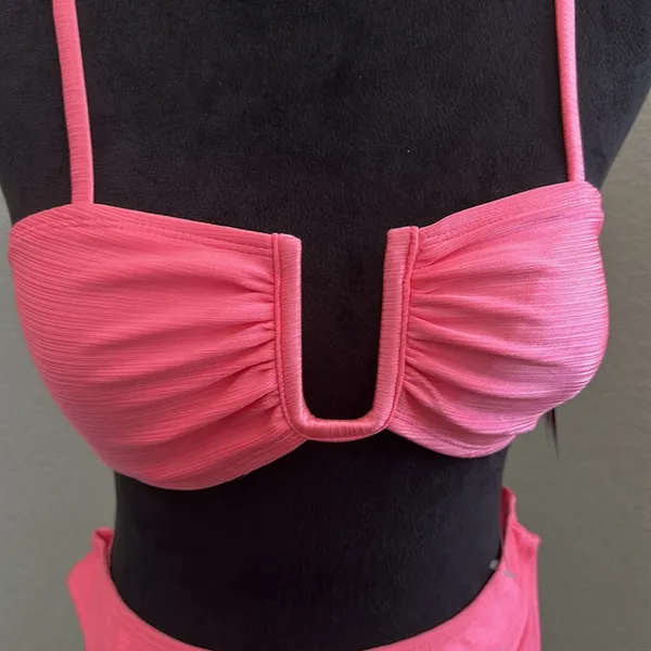 Pink 3 piece bikini set Size M - Image 3