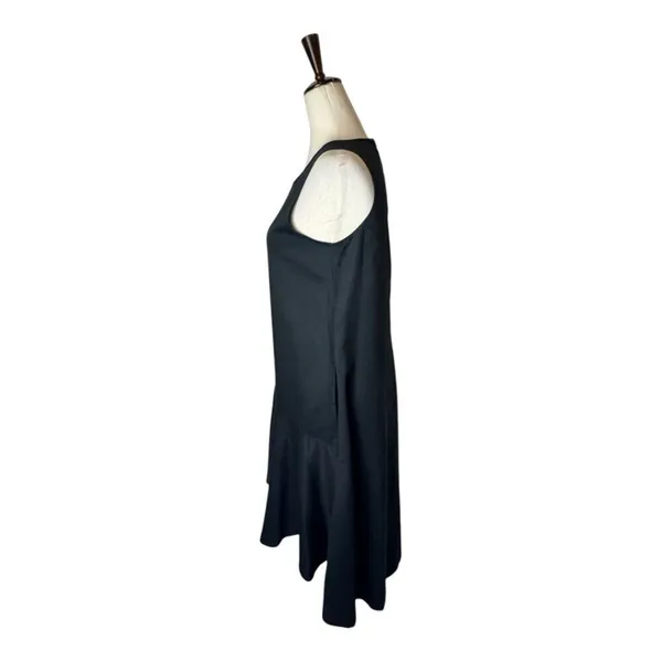 Maeve‎ Dress Women XS Black Linen Blend Asymmetric Hem Sleeveless Ismene Midi - Image 4