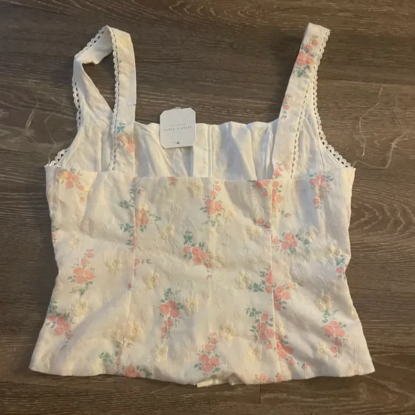 Altar'd State NWT mattie floral hook embroidered corset. Size Medium - Image 7