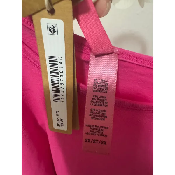 Skims Size 2X Cropped Long Sleeve T-Shirt Top AP-LGS-1370 Raspberry Shirt NWT - Image 8
