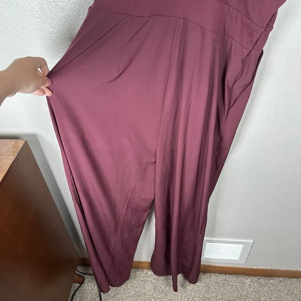 NEW Halara Breezeful Backless‎ Side Zipper Pocket Wide Leg Quick Dry Jumpsuit LT - Image 7