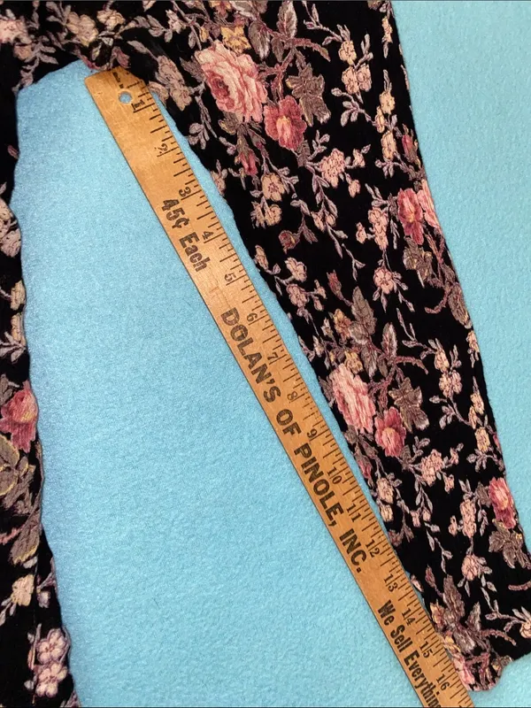 UNBRANDED Broomstick mixed print ditzy floral tea rose round neckline size L - Image 8