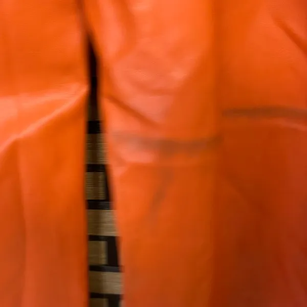 Anthropologie Maeve Orange‎ Faux Leather The Collete Pants Size 28 - Image 6