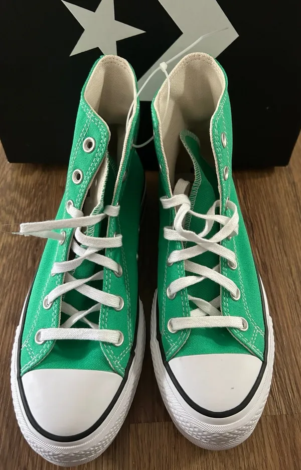 CONVERSE Ctas lift platform green lace up shoes sneakers women’s 7.5 new - Image 2