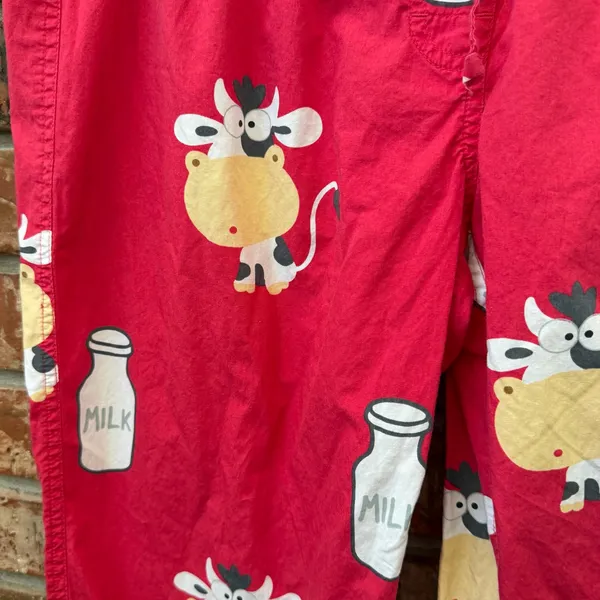 Aeropostale Cows Milk Pajama Pants Y2K Novelty Womens Large Y2K - Image 2