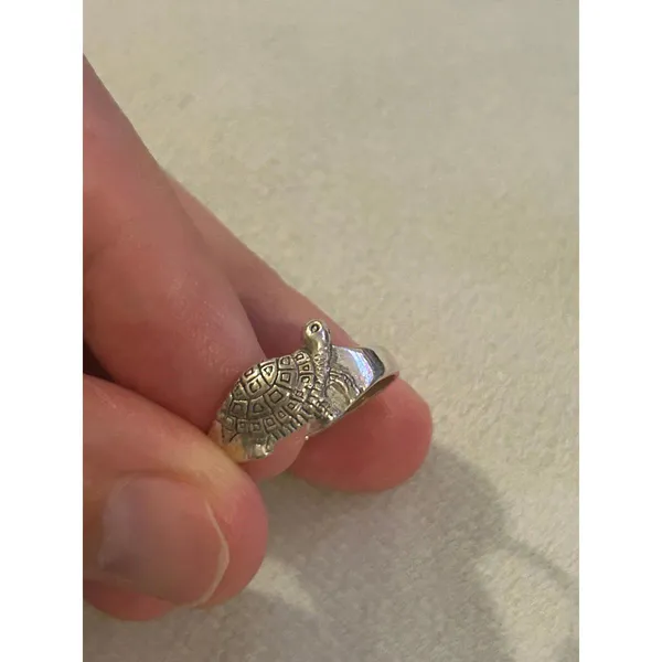 925 sterling silver ring band size 8.75 lot c15 turtle - Image 4