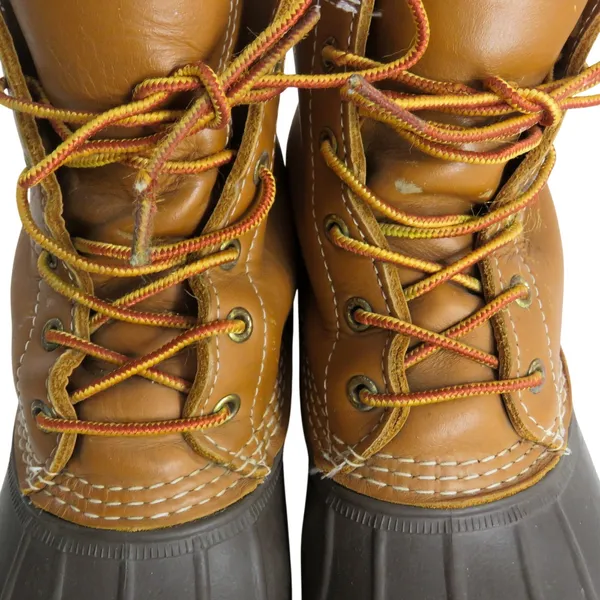 L.L. Bean Women’s Bean Boots 8” Lace Up Tan Brown Gum Boots Size 7 Classic - Image 9
