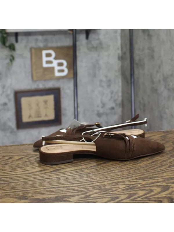 NWT A New Day Womens Twiggy Multi Buckle Mini Heel Flats 94303759 Brown 8M - Image 8