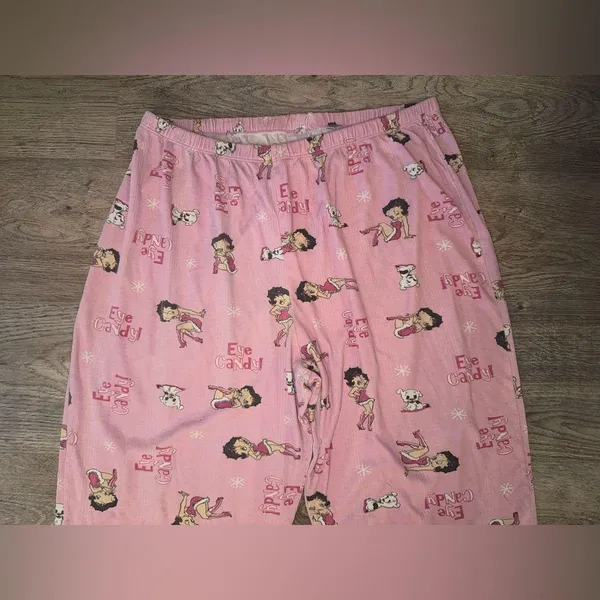 90’s Pink Betty Boop loungewear pants XL - Image 6