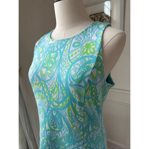 Lilly Pulitzer Kent Drop Waist Seaspray Knit Dress Size M - Image 6