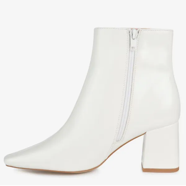 Elegant White Ankle Boots Size 8 - Image 2